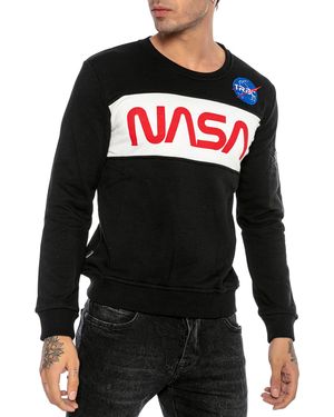 Redbridge Sweatshirt mit NASA Print Sportlicher Pullover im Astronauten-Look - Schwarz