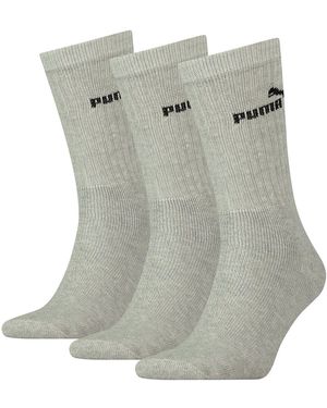 PUMA Socken CREW SOCK 3P (Packung, 3-Paar, 3er-Pack) - Grau