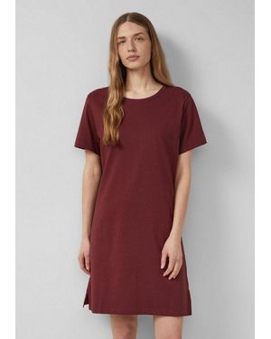S.oliver Midikleid Kleid Jersey-Kleid Mit Seitlichen Schlitzen - Rot