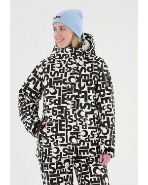 SLOPE Skijacke Kenai Mit All-Over-Print Und Top Ausstattung - Weiß
