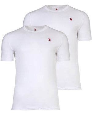 U.S. POLO ASSN. T-Shirt Baumwolle (Packung, 2er Pack) - Blau