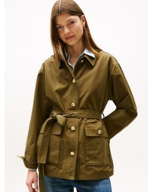 Tommy Hilfiger Outdoorjacke Cotton Nylon Reg Field Jacket - Grün