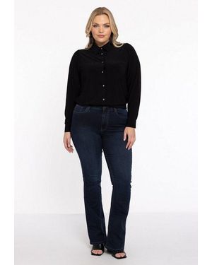 Yoek High-Waist-Jeans Damen Schlagjeans Große Größen - Blau