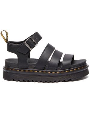 Dr. Martens Blaire Sandale, Plateausandale, Riemchensandale, Mit Anziehlasche - Schwarz