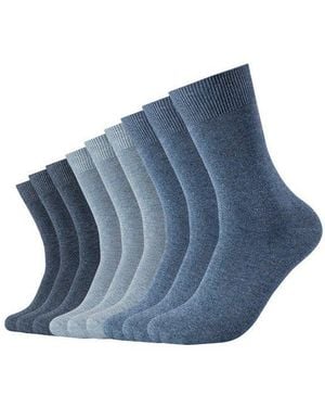 Camano Socken Comfort (9 Paar) Mit Verstärktem Fersen- Und Zehenbereich - Blau