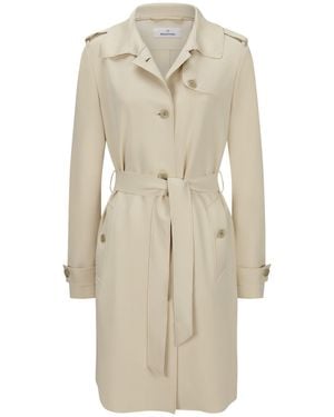 Milestone Trenchcoat MSGoldie ungefütterter Kurzmantel mit Schulterklappen - Natur