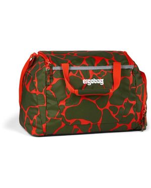 ergobag Schulranzen Sporttasche FeuerspeiBär (1 Stück), mit Nassfach, Schultasche, Sportbeutel - Rot