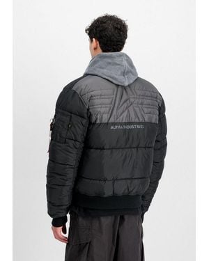 Alpha Industries Bomberjacke Ma-1 Logo Puffer - Grau