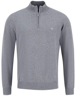 Fynch-Hatton Troyer Strickpullover Troyer Pullover (1-Tlg) - Grau