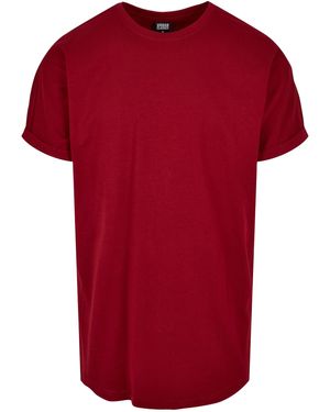 Urban Classics T-Shirt Long Shaped Turnup Tee (1-tlg) - Rot