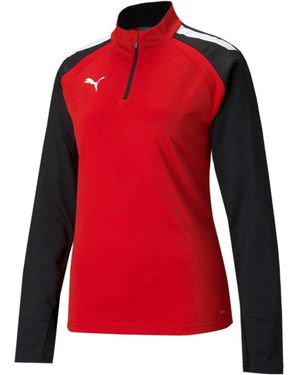 PUMA Fleecepullover Trainingstop teamLIGA 1/4 Zip Top W 657253 - Rot