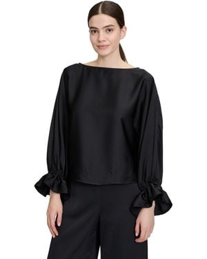 Vera Mont Satinbluse Satin-Bluse mit Fledermausärmeln - Schwarz