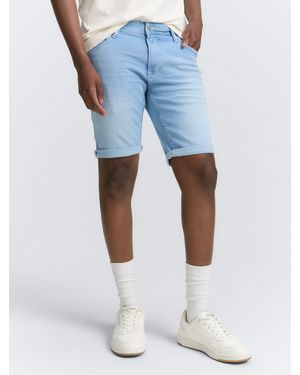 Tom Tailor TTPIERS Slim Jeans Shorts - Blau