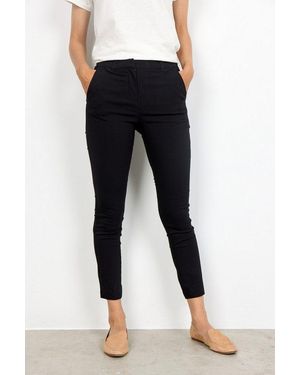 Soya Concept Anzughose Sc-Lilly 44-B Aus Viskosemischung, Schmale Passform, Knöchelfreier Schnitt - Schwarz