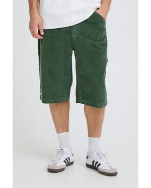 Solid Bermudas Sdtommy Moderne Cord-Shorts Mit Seitlicher Utility-Schlaufe - Grün