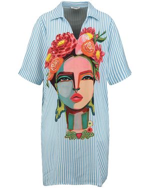 Key Largo Druckkleid WD MEXICO (1-tlg) - Weiß