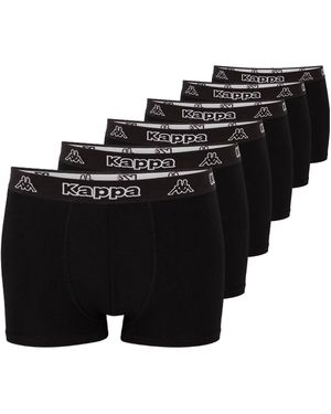 Kappa Boxershorts Retro Pants (6-St) Angenehmes Single Jersey Material - Schwarz
