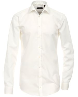 Venti Businesshemd uni Modern Fit - Weiß
