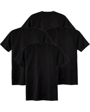 CALIDA T-Shirt Baumwolle (Packung, 4er Pack) - Schwarz