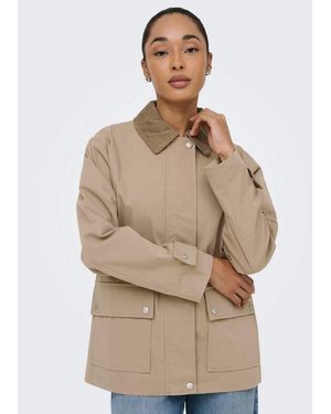 ONLY Parka Onlevelyn Mix Jacket Otw - Braun
