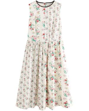 Cath Kidston Sommerkleid ärmelloses Kleid aus 100 % Baumwolle (1-tlg) - Weiß