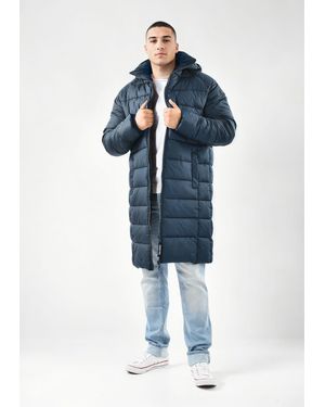 Alessandro Salvarini Winterjacke ASLoongi mit warmem Teddyfell und abnehmbarer Kapuze - Blau