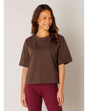Base London Rundhalsshirt Noa Sommershirt Mit Halbarm - Rot