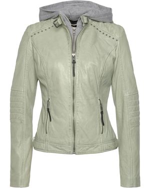 ALPENBLITZ Lederjacke Lissabon für Sommer und Übergangszeit, aus Lammnappaleder, stylisch - Grün
