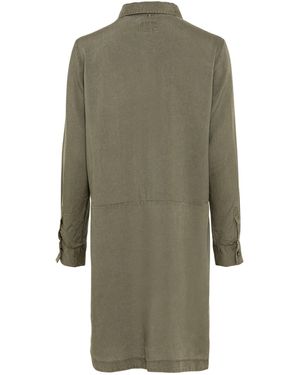 Camel Active Blusenkleid Langarm Kleid - Grün