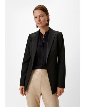 Comma, Jackenblazer Indoor-Blazer Taillierter Blazer - Schwarz