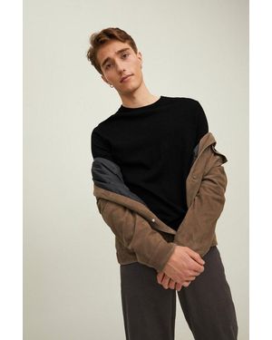 Jack & Jones Rundhalspullover Jprblamark Merino Knit Crew Neck Ln Wolle, Regular Fit - Schwarz
