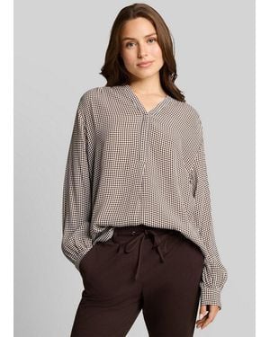 Tom Tailor Langarmbluse Blusen & Shirts Bluse Aus Viskose - Grau