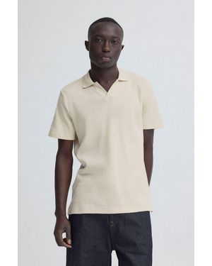 Blend Poloshirt Bheswin Klassisches Poloshirt Mit V-Ausschnitt Und Polokragen - Natur