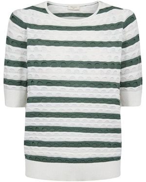 Freequent Strickpullover Fqdodo-Pullover Bequeme Passform, Gestreifte Optik - Grau