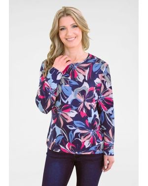NAVIGAZIONE Print-Shirt (1-tlg) Flausch - Blau