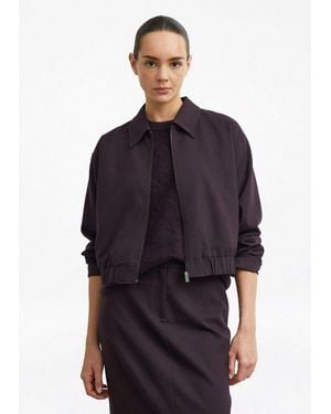 Comma, Funktionsjacke Indoor-Jacke Blouson Aus Viskosemix - Blau