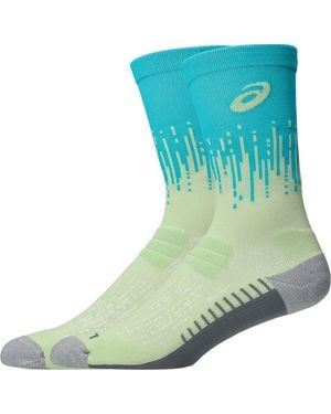 Asics Laufsocken Performance Run Sock Crew Atmungsaktiv, Gedämpfte Sohle, Anatomische Passform - Grün