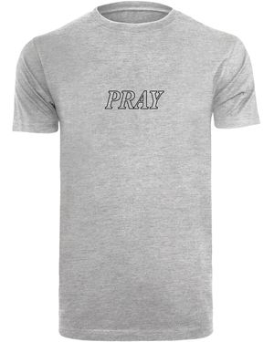Mister Tee T-Shirt Pray Hands Tee (1-tlg) - Grau