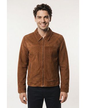 Mauritius Lederjacke Mmgraiven (Herren26) Mit Umlegekragen - Braun