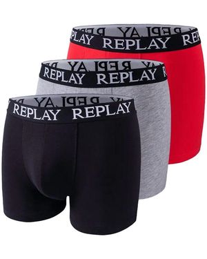 Replay Boxershorts Basic Cuff Logo - Blau