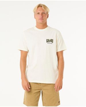 Rip Curl Shield T-Shirt – Komfort & Vintage-Stil - Weiß