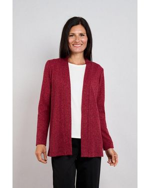 Seidel Moden Longstrickjacke Ohne Verschluss Made - Rot