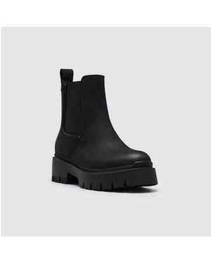 Esprit Millie Chelseaboots Ankleboots, Stiefelette Mit Warmfutter Und Stretcheinsatz - Schwarz