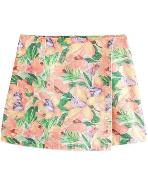 Next Jeansrock Wickel-Denim-Skort aus 100 % Baumwolle (1-tlg) - Weiß