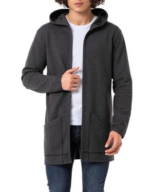 Redbridge Cardigan mit Kapuze Langer Offener Schnitt - Schwarz