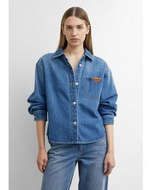 Comma, Hemdjacke Indoor-Jacke Denim Overshirt - Blau