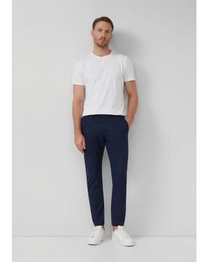 S.oliver Chinos Hose Regular Fit: Chinohose aus Premium-Baumwollstretch - Blau