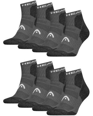 Head Wandersocken Hiking All Climates Quarter Socks (4-Paar) mit Mittelfußstütze - Schwarz