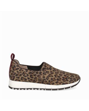 Peter Kaiser 74703 LEDER STRETCH, Braun / Leo-Look, Sneaker