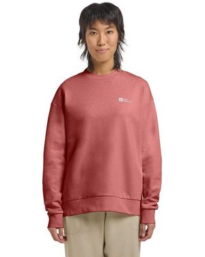Jack Wolfskin Langarmshirt Essential Crewneck W - Rot